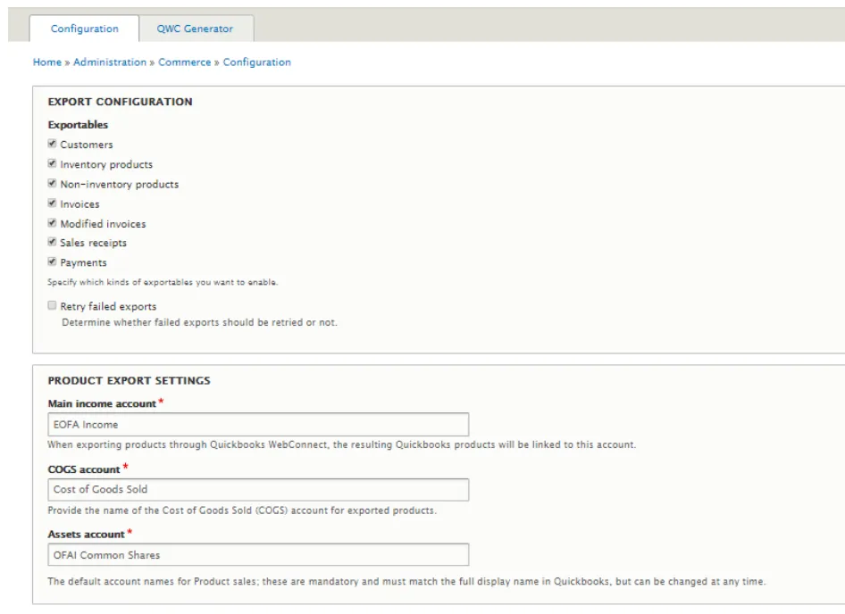 QuickBooks Enterprise integration - set up 2