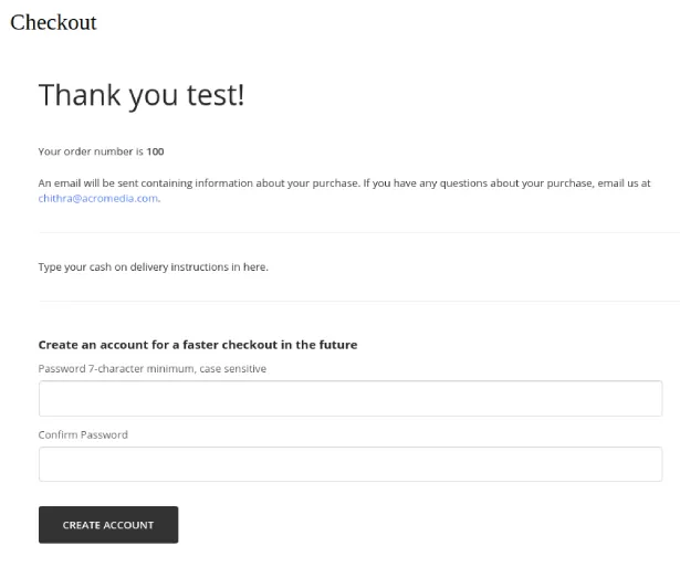 Drupal check out page after order is complete