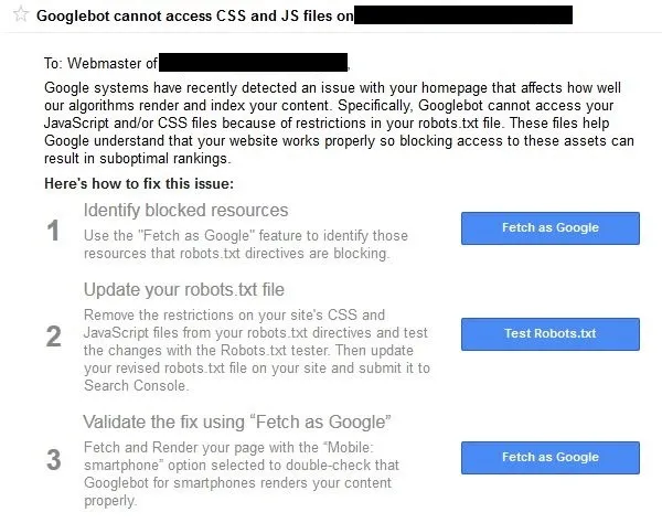 CSS and JS Warning | Unblock your JavaScript & CSS