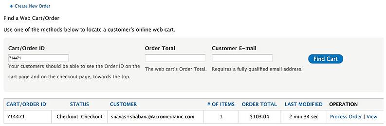 Commerce SOS - Finding carts
