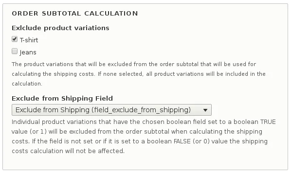 Shipping price matrix - Screen 1