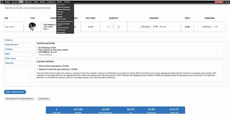 Commerce SOS - Editing orders 2
