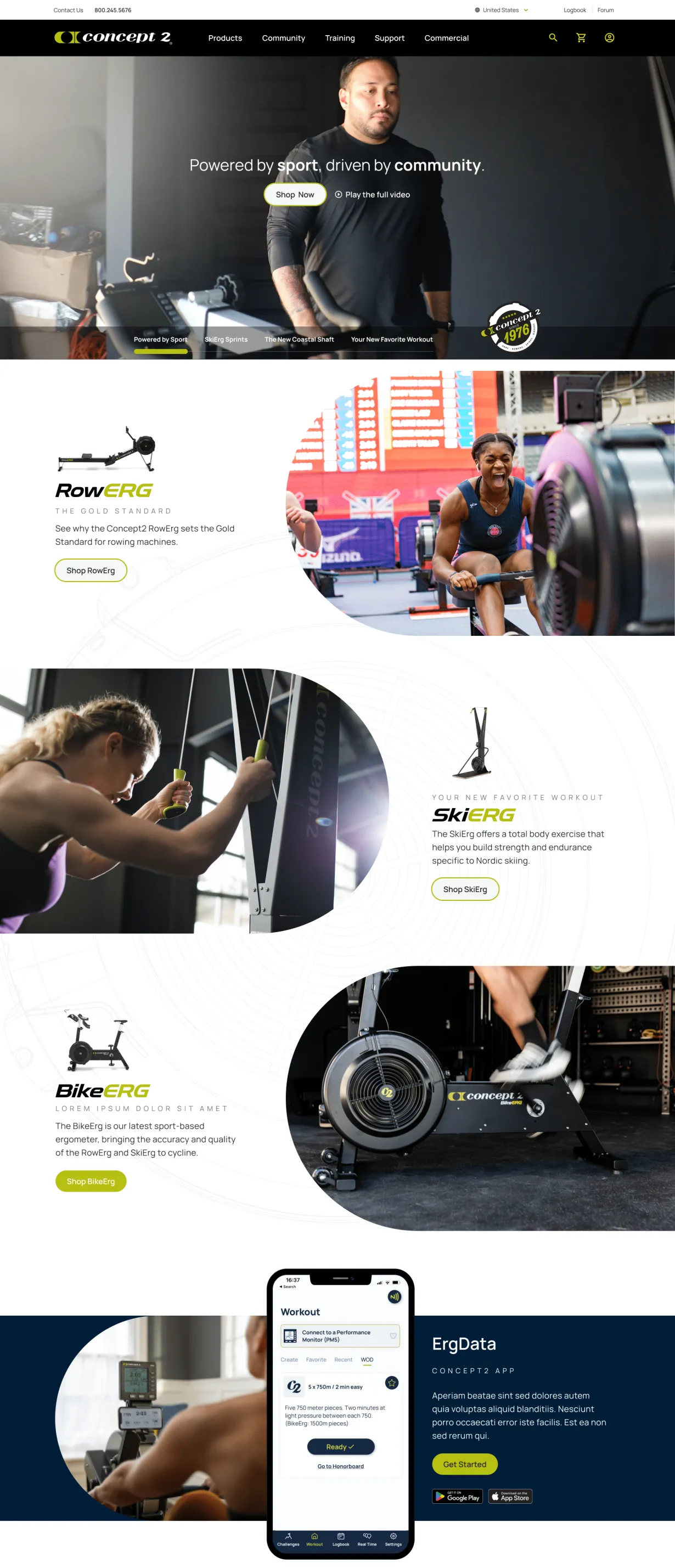 Concept2 | Case Study | Homepage Prototype | Acro Media