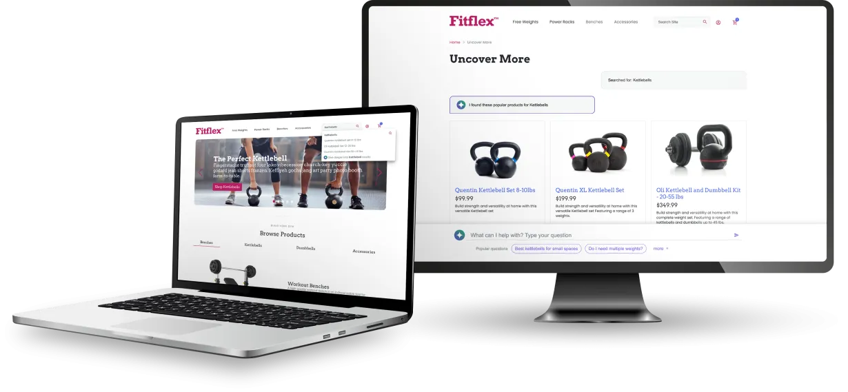 AI enabled site search and customer support tool