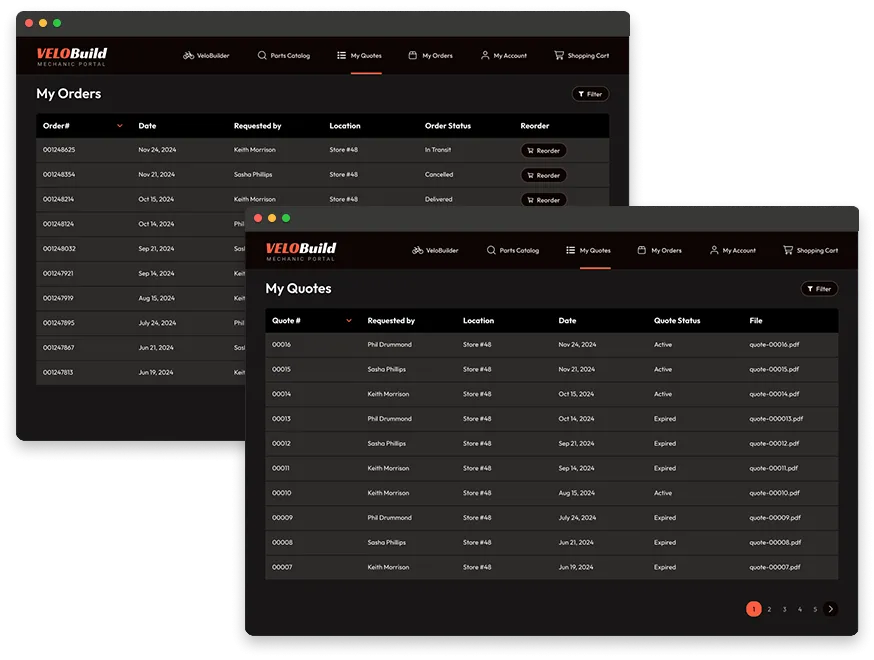 B2B Portal Custom Development, Custom Quotes and Past Orders