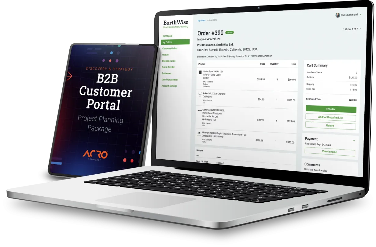B2B Customer Portal Project Planning Package