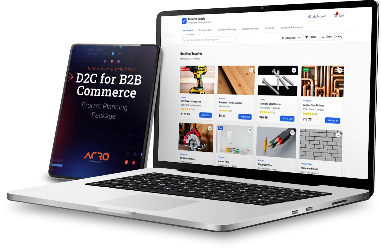 D2C for B2B Commerce Project Planning Package