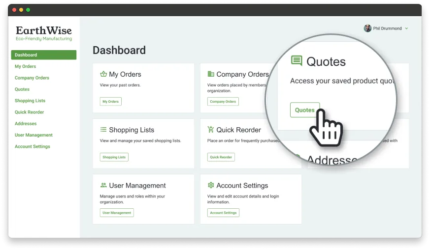 B2B Portal Quotes