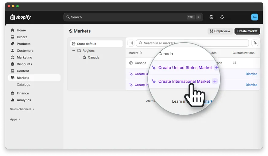 Shopify Markets & Regions