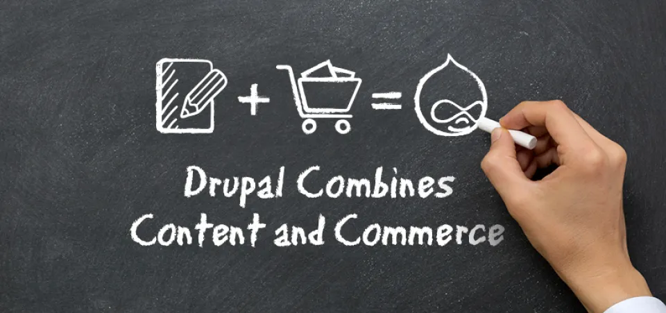 Drupal combines content and commerce